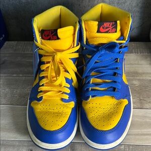Nike Air Bold Yellow and Blue Sneakers